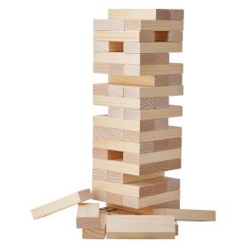 VEVOR Tumbling Timber Toy, 60 Blocks Giant Tumble Tower Blocks Game, Pine Wood Tumbling Tower Game with Carry Bag and Scoreboard, Wooden Stacking Game