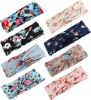 8 Pcs Headbands Women Girls Wide Boho Knotted Yoga Head Wrap Hair Band