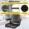 VEVOR Universal Forklift Seat Black PVC Tractor Seat, 6"/150MM Adjustable Mower Seat Foldable Seat Including Armrests&Seat Switch