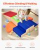 VEVOR Climbing Toys, 6-Piece Set, Foam Climbing Toys for Toddlers 6 Months to 3 Years Old, PU Leather Climbing Blocks