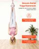 VEVOR Aerial Yoga Hammock, 300 lbs Load Aerial Silk, Yoga Swing with Nylon Fabric, PE Zipper Bag for Parent-Child Interaction