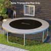 Trampoline Mat Replacement, Fits 12'/14' Trampoline with 72/80 V-Hooks & 5.5" Springs, Black
