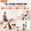 VEVOR Folding Exercise Bike, Foldable Fitness Stationary Bike, Adjustable Magnetic Resistance Stationary Bike