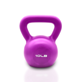 10lbs Kettlebell Set, Strength Training Kettlebells Weight Set For Women, Vinyl Coated Kettle Bell For Home Gym Workout Weight Lifting Equipment, (Option: Purple)