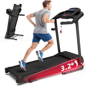 Compact Folding Treadmill For Home - 2.5HP Quiet Brushless Motor, 3-Level Incline (Option: 3style)