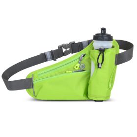 Outdoor Sports Waist Bag Multifunctional Water Bottle Bag Mobile Phone Bag (Color: green)