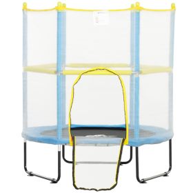 4.6FT Trampoline for Kids with Safety Enclosure Net, for 3-6 Years Old, Gifts for Boys & Girls, Light Blue (Option: Light Blue-880x400x235 mm)
